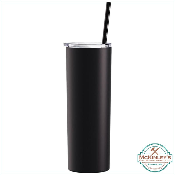 20oz Stainless Steel Skinny Tumblers - Matte Black / Custom 