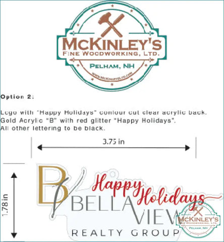 Custom Christmas Ornament - Bella View Realty Group