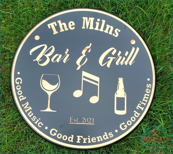 Custom Backyard Bar and Grill Signs - Decor