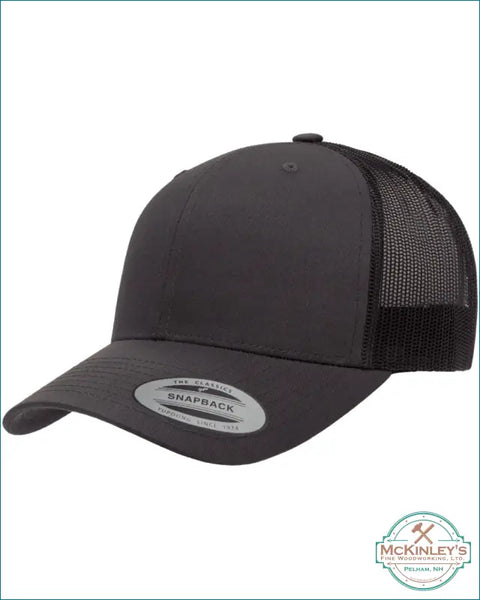 Girl Dad Trucker Hat - Charcoal Front with Black Back