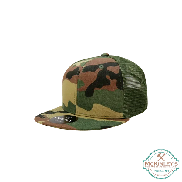 Kids Size Custom Patch Trucker Hats - Camo / Flatbill