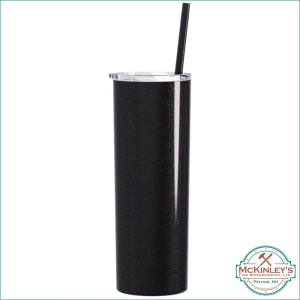 20oz Stainless Steel Skinny Tumblers - Gloss Black / Custom 