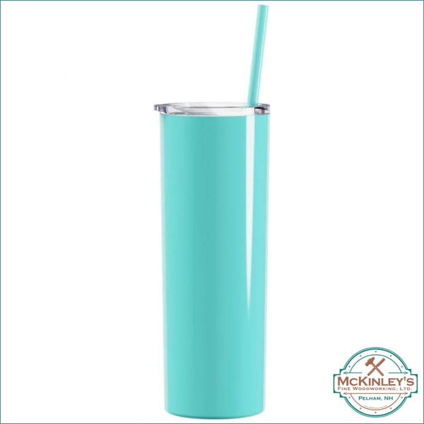 20oz Stainless Steel Skinny Tumblers - Gloss Mint / Custom 