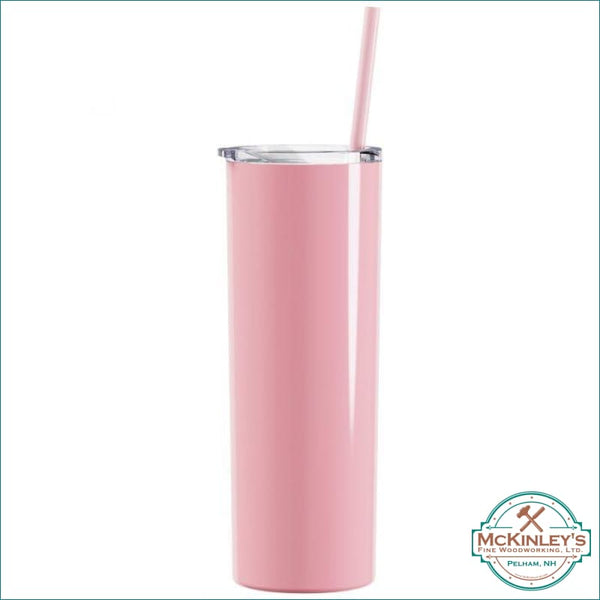 20oz Stainless Steel Skinny Tumblers - Gloss Pink / Custom 