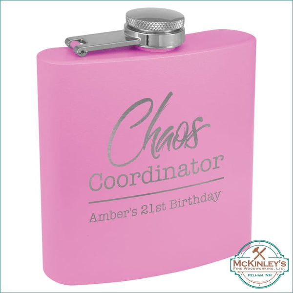 Personalized Stainless Steel Flask - Matte Light Purple - 